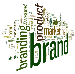 Brand related words in tag cloud