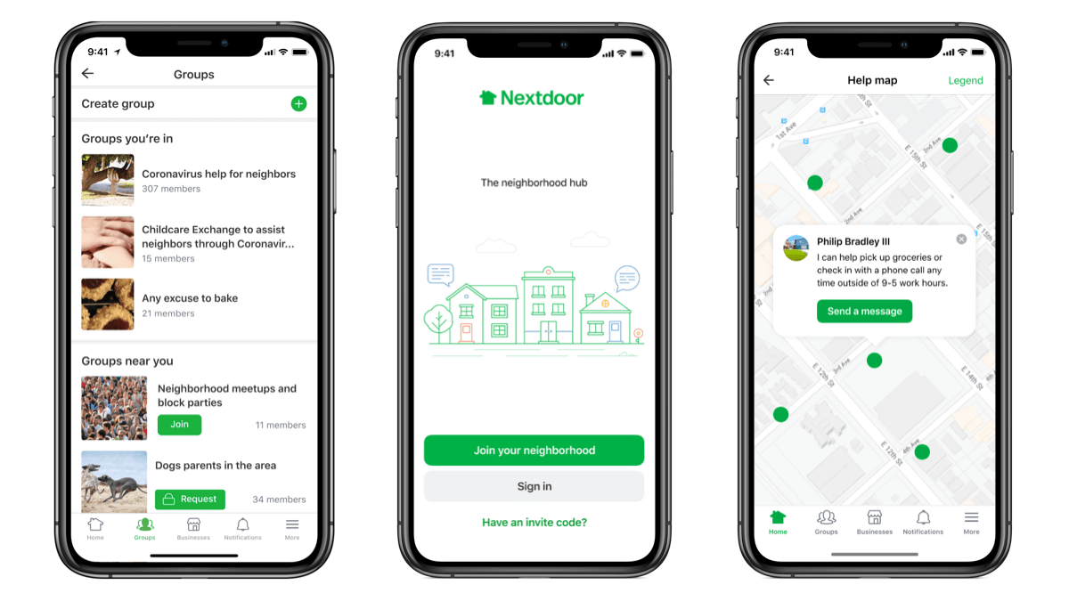 Nextdoor Launches new help map, group features and vetting mechanism in response to COVID-19