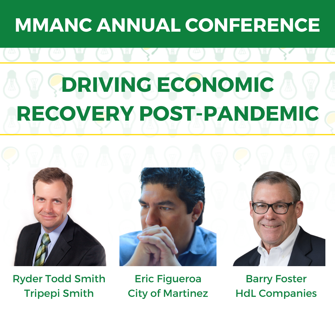 "MMANC Annual Conference: Driving Economic Recovery Post-Pandemic" with Ryder Todd Smith, Eric Figueroa and Barry Foster's headshots